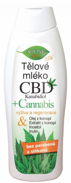 Bione Cosmetics Cannabis CBD vyživující tělové mléko s CBD 500 ml