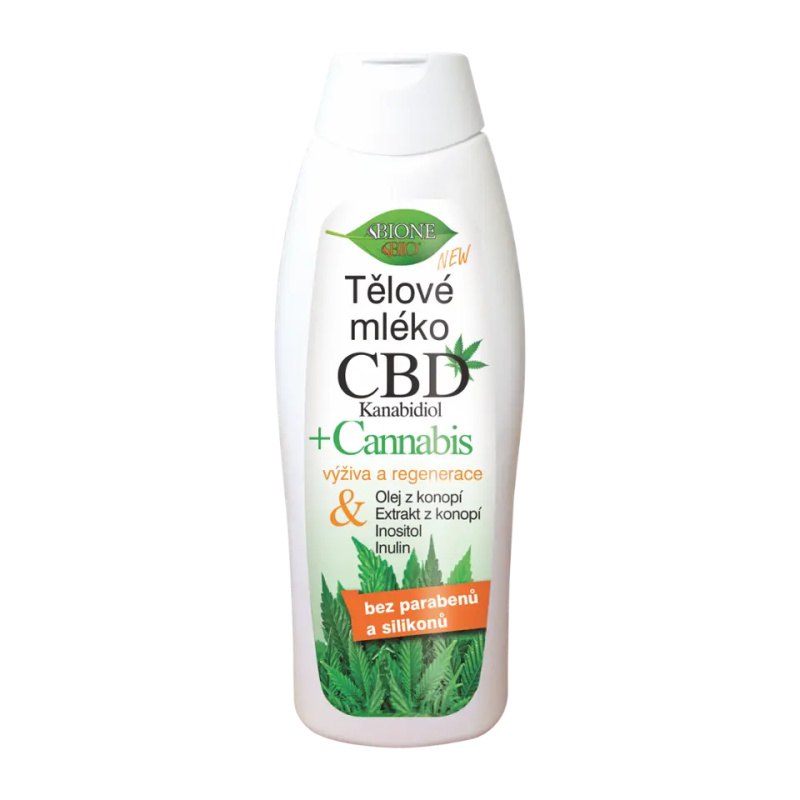 Bione Cosmetics Cannabis CBD vyživující tělové mléko s CBD 500 ml