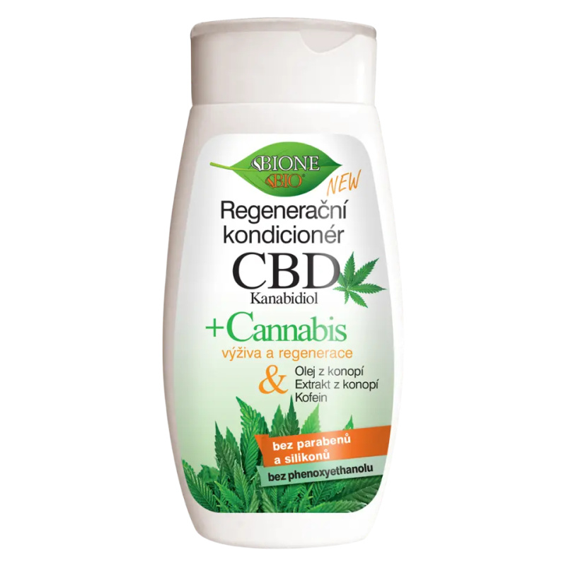 Bione Cosmetics Cannabis CBD regenerační kondicionér na vlasy 260 ml