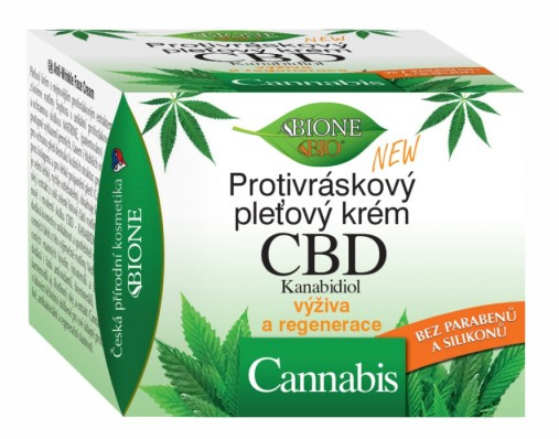 Bione Cosmetics Cannabis CBD regenerační protivráskový krém s CBD 51 ml