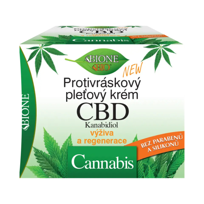 Bione Cosmetics Cannabis CBD regenerační protivráskový krém s CBD 51 ml