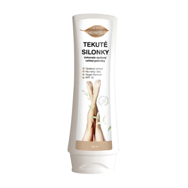 Bione Cosmetics Tekuté Silonky tónovací krém na tělo a nohy 150 ml