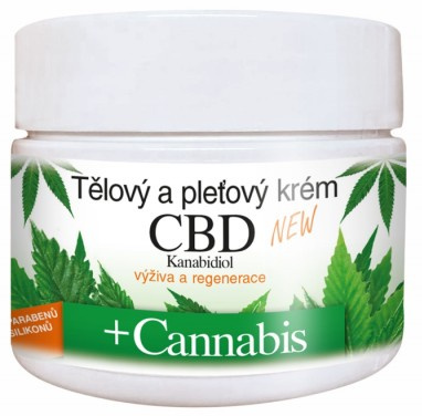 Bione Cosmetics Cannabis CBD výživný krém na obličej a tělo s CBD 260 ml