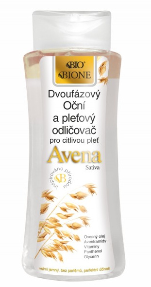 Bione Cosmetics Avena Sativa dvoufázový odličovač na obličej a oči 255 ml