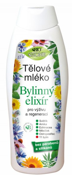 Bione Cosmetics Bylinný elixír tělové mléko 500 ml