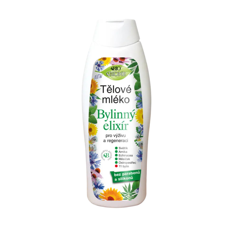 Bione Cosmetics Bylinný elixír tělové mléko 500 ml