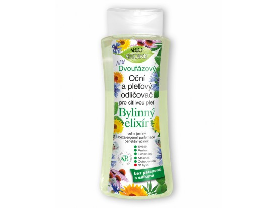 Bione Cosmetics Bylinný elixír dvoufázová odličovací emulze na oči 255 ml