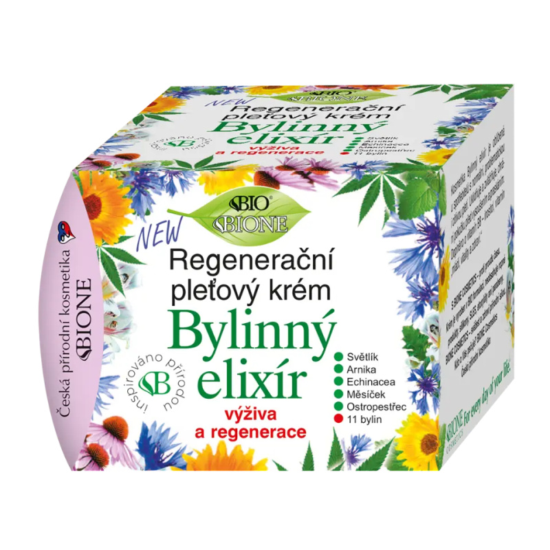 Bione Cosmetics Bylinný elixír regenerační pleťový krém 51 ml