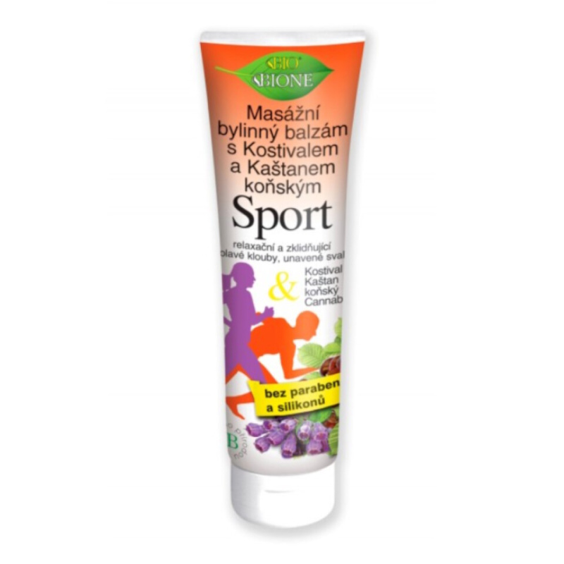 Bione Cosmetics Sport relaxační masážní balzám 300 ml