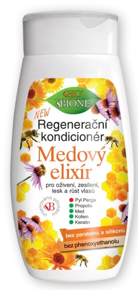 Bione Cosmetics Medový Elixír regenerační kondicionér na vlasy 260 ml