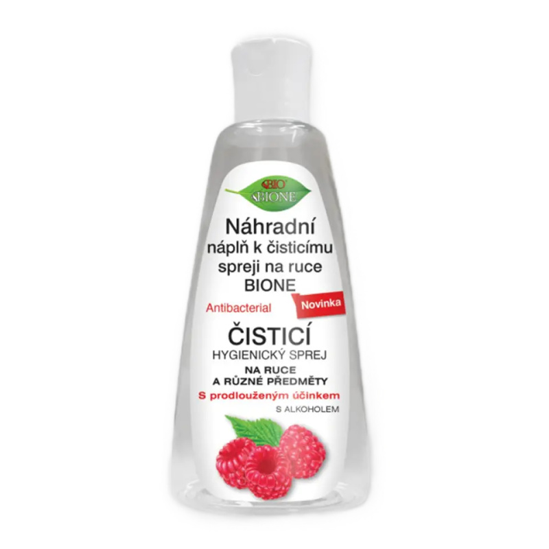 Bio Bione Náhradní náplň k čisticímu spreji na ruce Malina 155 ml