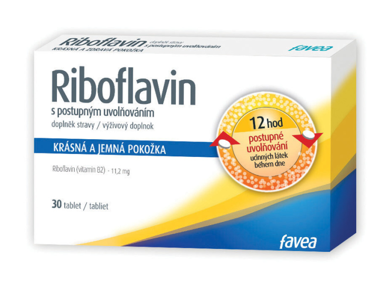 FAVEA Riboflavin s postupným uvolňováním 30 tablet