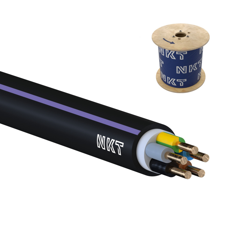 Kabel CYKY-J 5× 1,5 RE 500 m/cívka