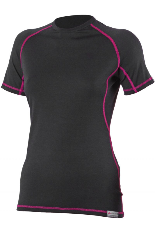 Dámské merino triko LASTING Zita černá Velikost: XS