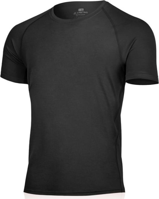 Pánské merino triko LASTING Quido černé Velikost: M