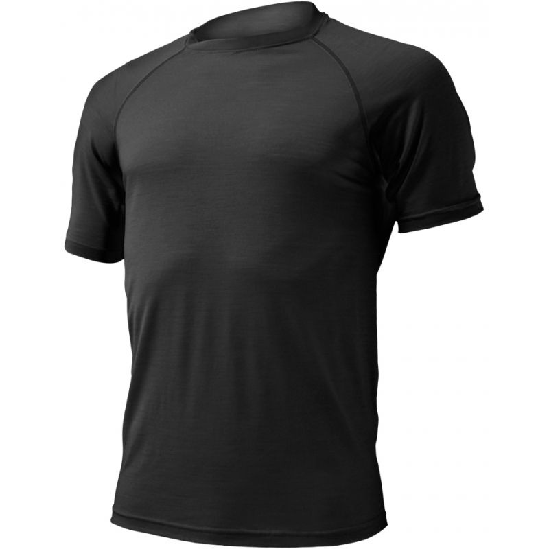 Pánské merino triko LASTING Quido černé Velikost: M