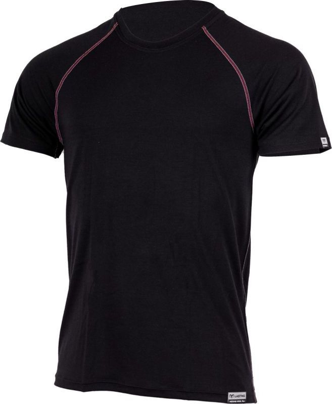 Pánské merino triko LASTING Viktor černé Velikost: XL