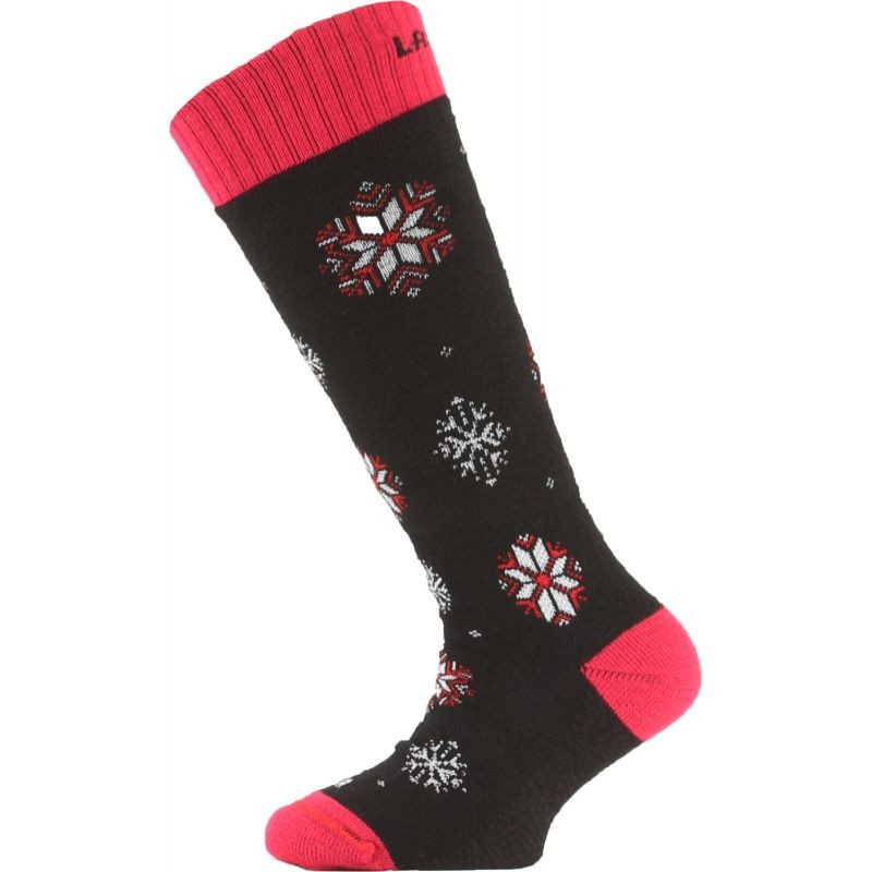 Dětské merino lyžařské ponožky LASTING Sja černé Velikost: (29-33) XS