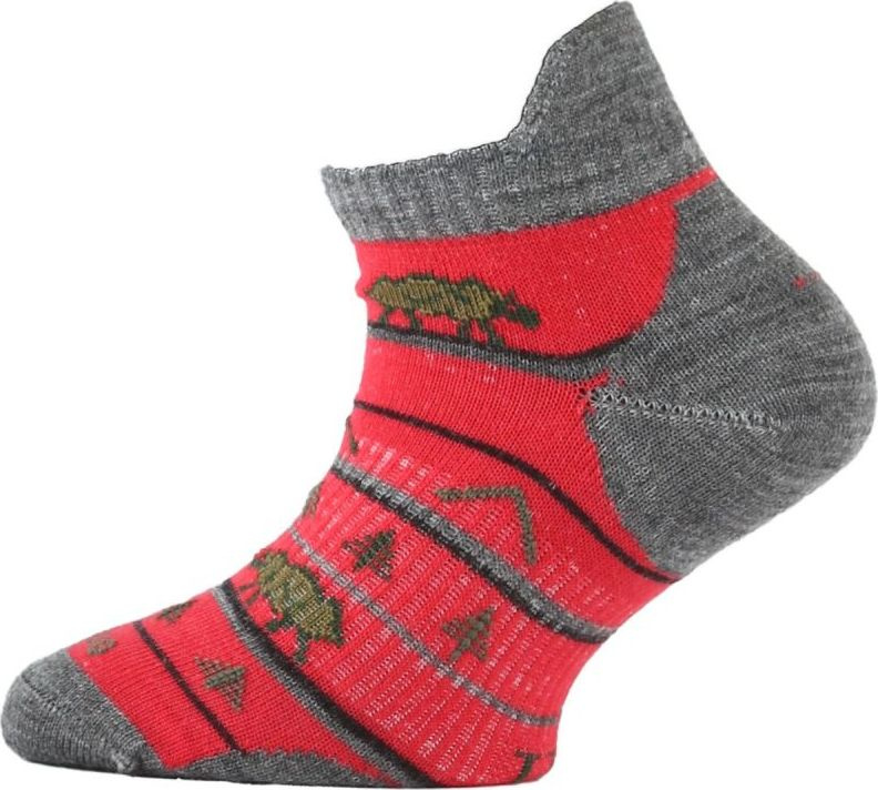 Dětské merino ponožky LASTING Tjm červené Velikost: (34-37) S