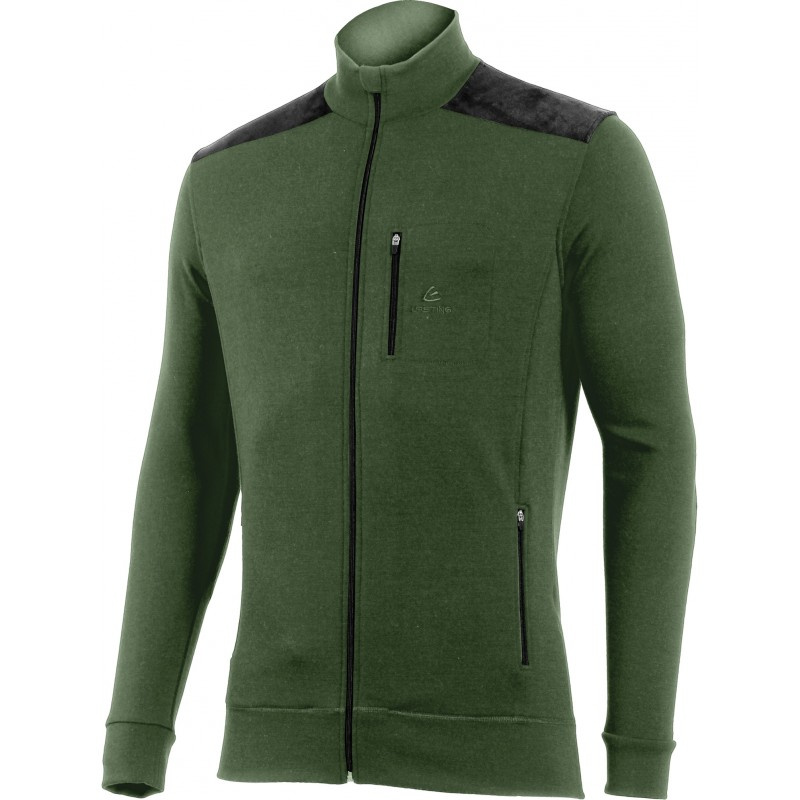 Pánská merino mikina LASTING Hubert zelená Velikost: L