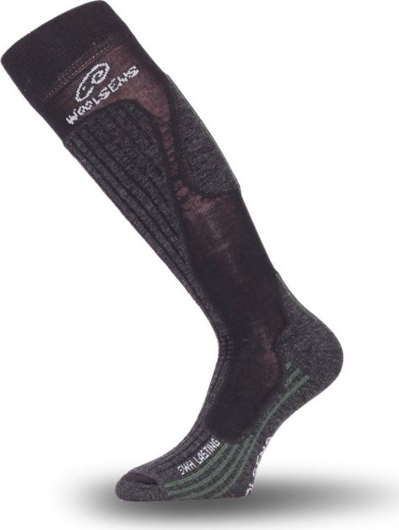 Lyžařské merino podkolenky LASTING Swh černé Velikost: (46-49) XL