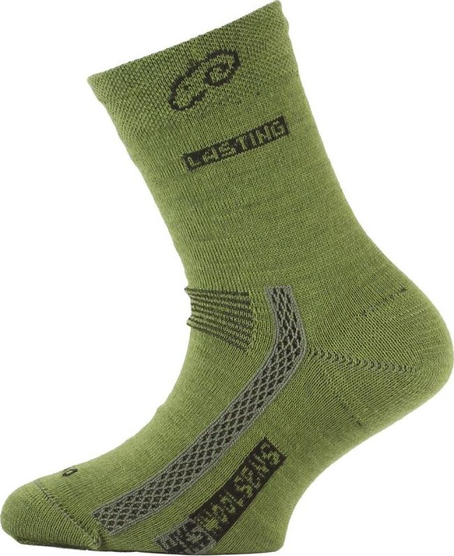 Dětské merino ponožky LASTING Tjs zelené Velikost: (29-33) XS