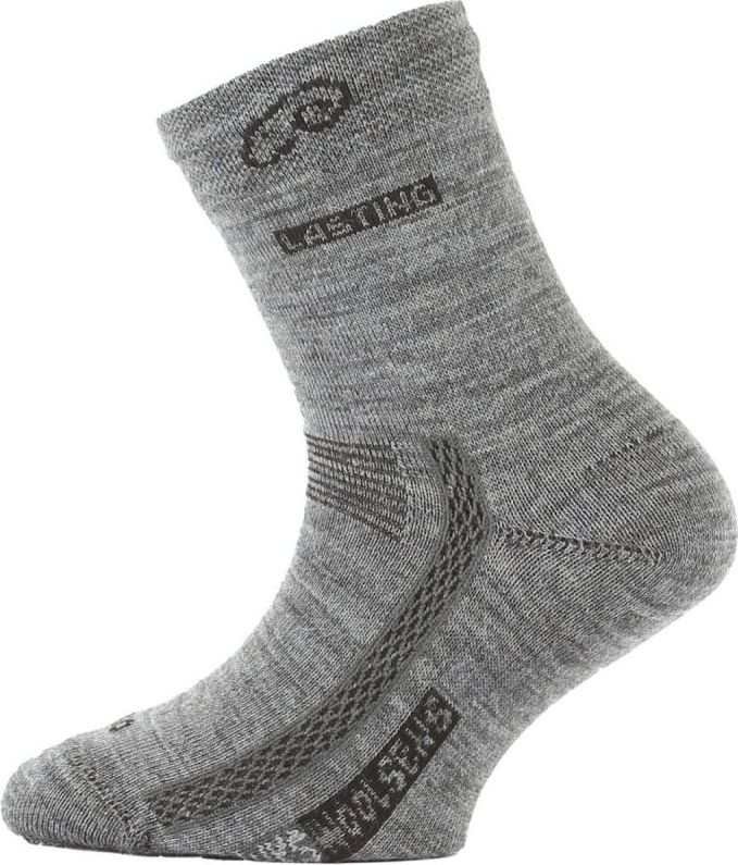 Dětské merino ponožky LASTING Tjs šedé Velikost: (29-33) XS