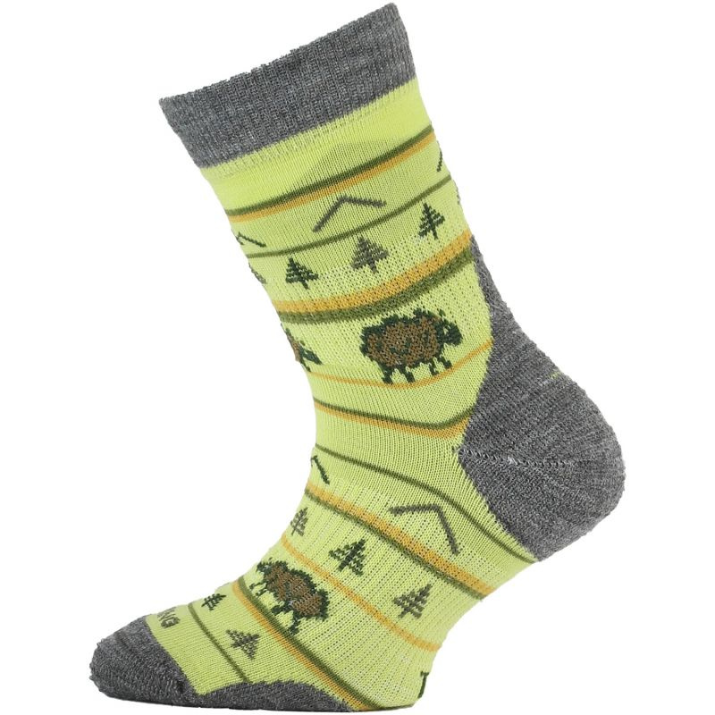 Dětské merino ponožky LASTING Tjl žlutá Velikost: (34-37) S