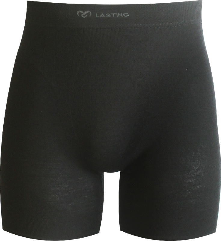 Pánské merino boxerky LASTING Wadam černé Velikost: L/XL
