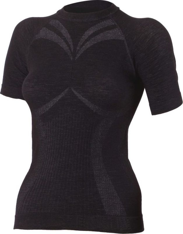 Dámské merino triko LASTING Walba černá Velikost: L/XL