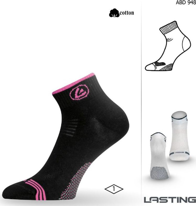 Funkční ponožky LASTING Abd černé Velikost: (38-41) M