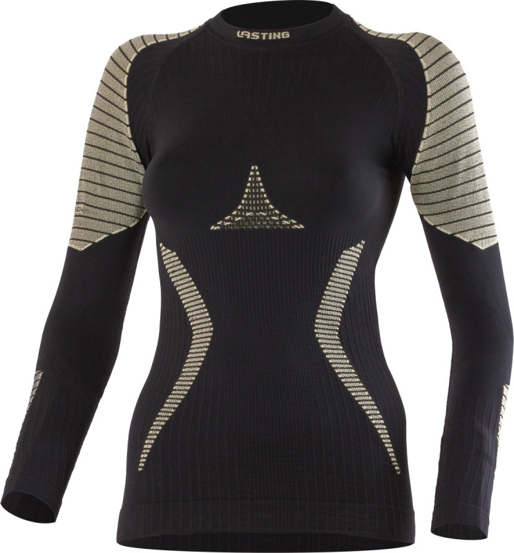 Dámské merino triko LASTING Werela černá Velikost: S/M