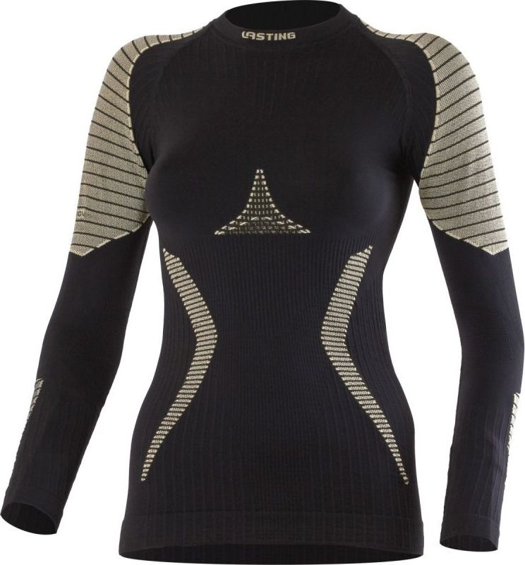 Dámské merino triko LASTING Werela černá Velikost: 2XL/3XL