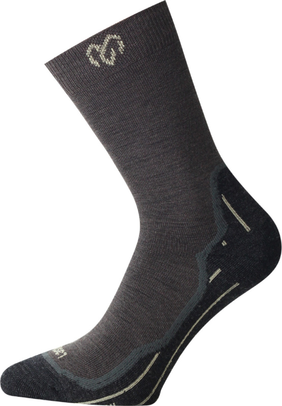 LASTING merino ponožky WHI hnědé Velikost: L/42-45
