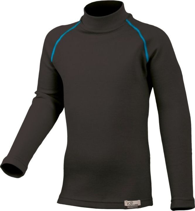 Dětská merino mikina LASTING Sony černá Velikost: 150