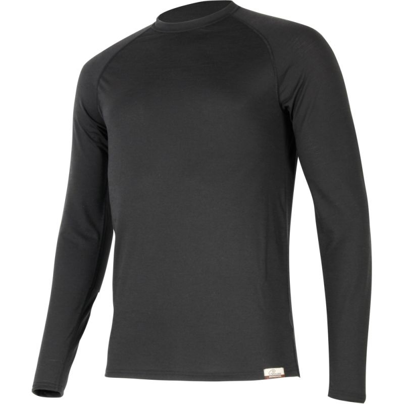 Pánské merino triko LASTING Atar černé Velikost: M