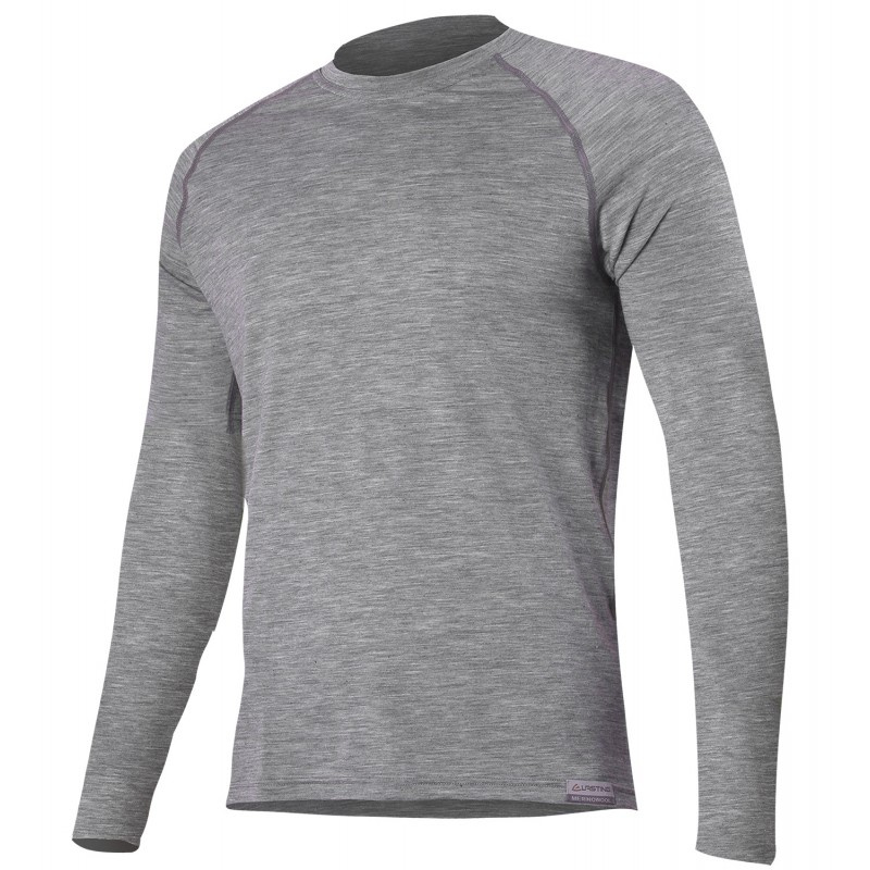 LASTING pánské merino triko ATAR šedé Velikost: XXL