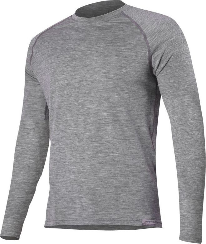 Pánské merino triko LASTING Atar šedé Velikost: S