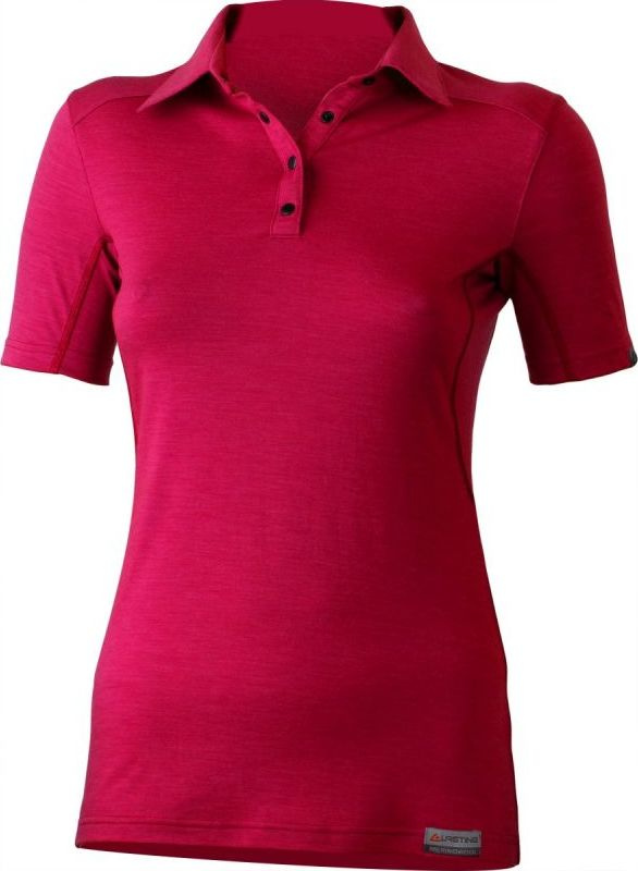 Dámská merino polo košile LASTING Alisa růžová Velikost: XL