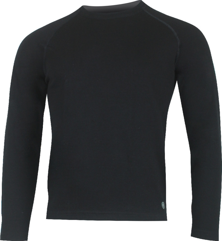 LASTING pánská merino mikina WITY černá Velikost: XXL