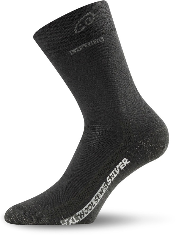 Merino ponožky LASTING Wxl černé Velikost: (38-41) M