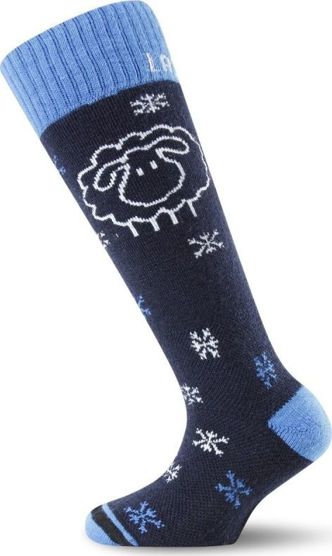 Dětské merino lyžařské ponožky LASTING Swj černé Velikost: (29-33) XS