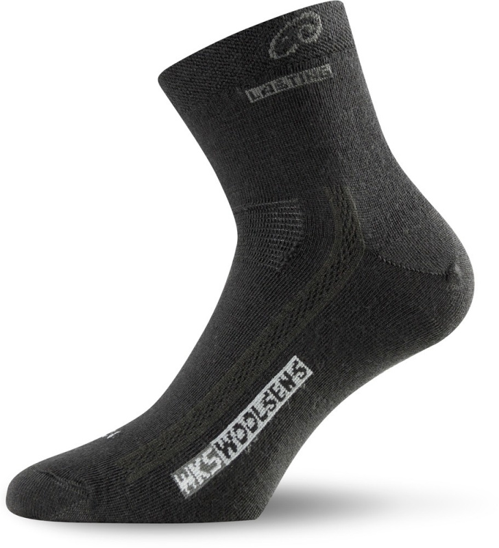 Merino ponožky LASTING Wks černé Velikost: (38-41) M