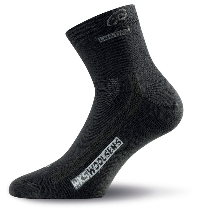 Merino ponožky LASTING Wks černé Velikost: (38-41) M