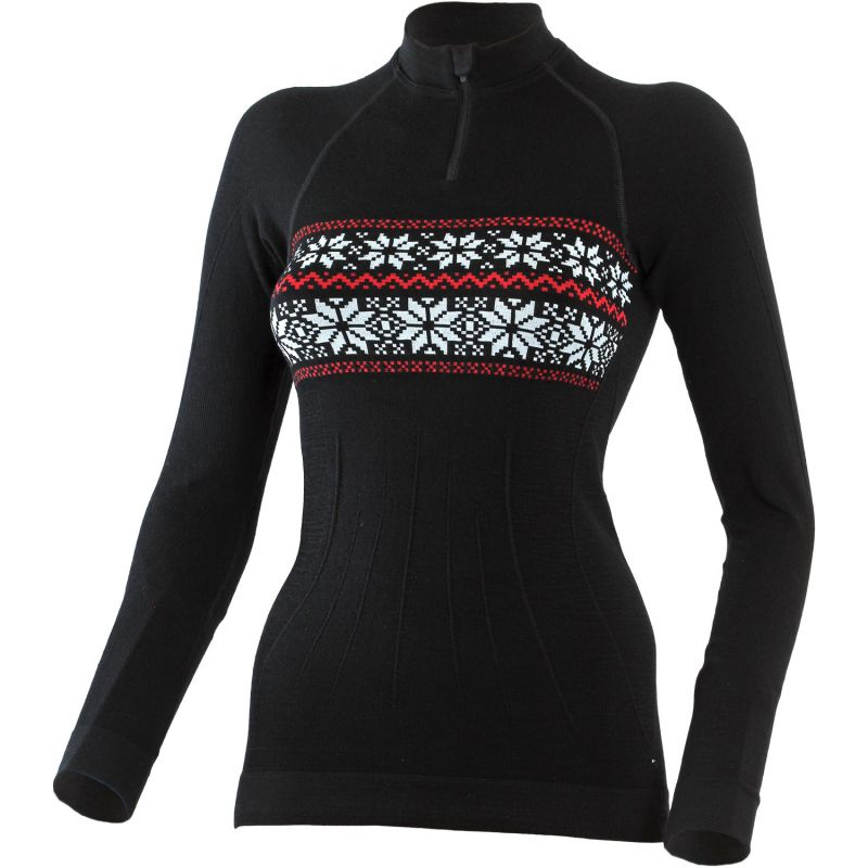 Dámská merino mikina LASTING Wigi černá Velikost: L/XL