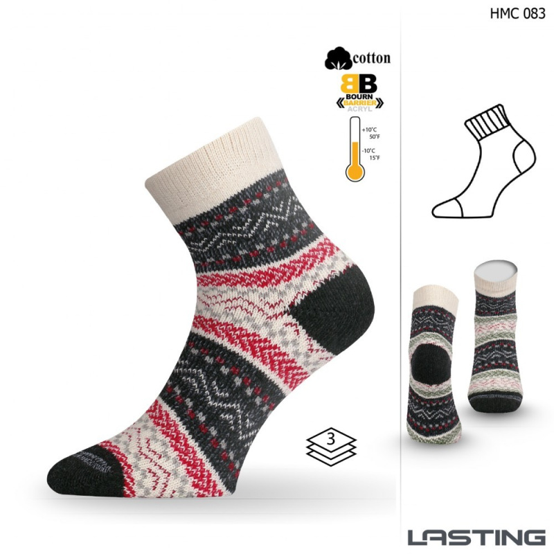 Funkční ponožky LASTING Hmc červené Velikost: (42-45) L