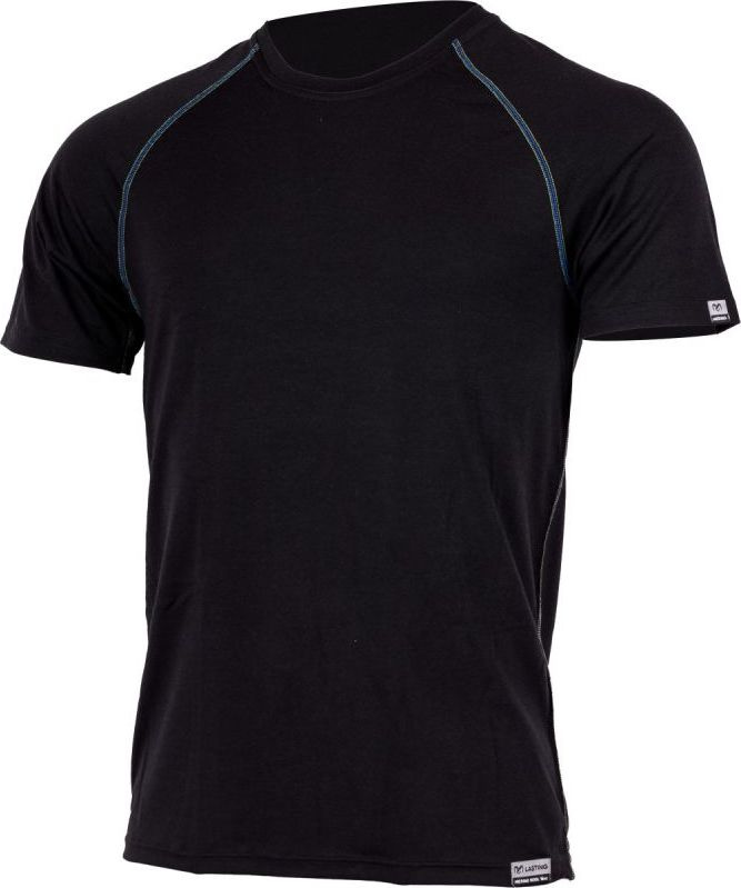 Pánské merino triko LASTING Viktor černé Velikost: XL