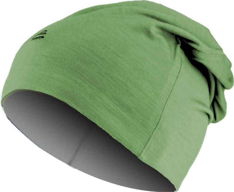 Merino oboustranná čepice LASTING Boly zelená/šedá Velikost: L/XL