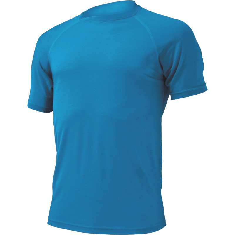 Pánské merino triko LASTING Quido modré Velikost: XXL