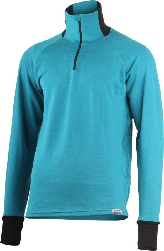 Pánská merino mikina LASTING Leo modrá Velikost: M
